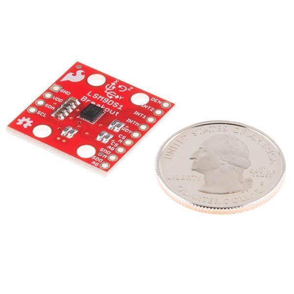 Lsm9ds1 9dof Imu 3 Ašių Akselerometras Giroskopas Ir Magnetometras I2cspi Sparkfun Sen 1831