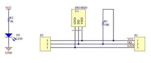 Temperatūros jutiklis DS18B20+ modulis - mėlynas цена и информация | Электроника с открытым кодом | pigu.lt