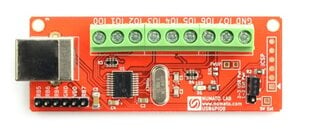 8 kanalų USB GPIO modulis su analoginiais įėjimais цена и информация | Электроника с открытым кодом | pigu.lt