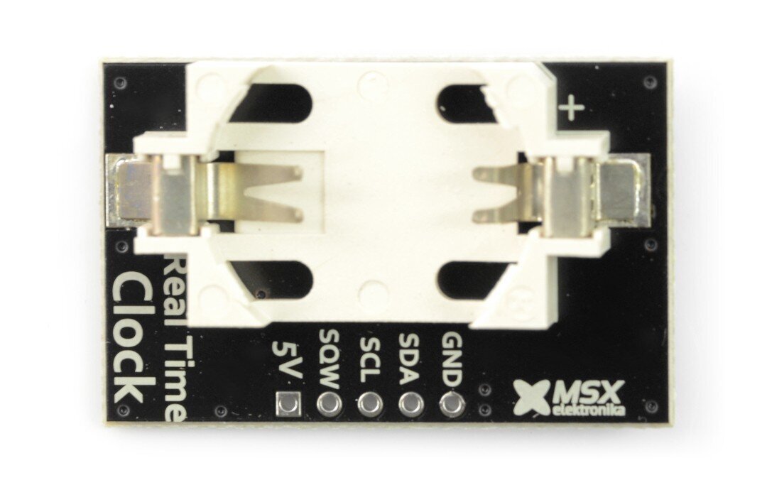 MSX RTC DS1307 I2C - realaus laiko laikrodis + baterija цена и информация | Atviro kodo elektronika | pigu.lt