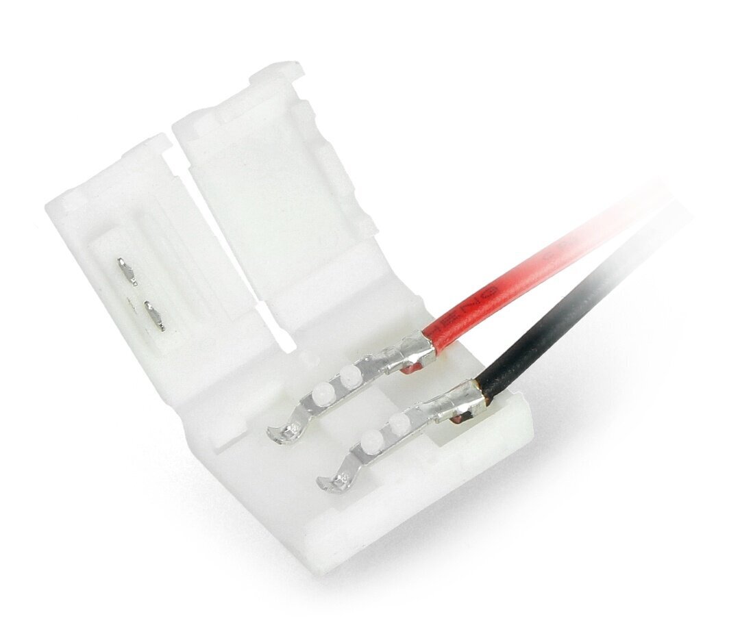 Jungtis LED juostoms SMD 5050 10mm 2 kaiščiai su dviem fiksatoriais - 16.5cm kaina ir informacija | LED juostos | pigu.lt