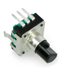 Enkoderis su mygtuku - 24 impulsų 15mm - EC12 vertikalus - x5 kaina ir informacija | Atviro kodo elektronika | pigu.lt