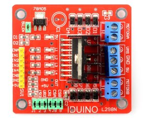 L298N Dual H Bridge DC žingsninio variklio valdiklio plokštė aIduino ST1112 kaina ir informacija | Atviro kodo elektronika | pigu.lt