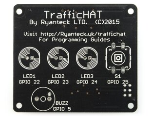 Traffic HAT, LED modulis su Raspberry Pi цена и информация | Электроника с открытым кодом | pigu.lt