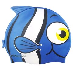 Plaukimo kepuraitė Spokey Žuvytė, vaikiška, tamsiai mėlyna kaina ir informacija | Plaukimo kepuraitės | pigu.lt