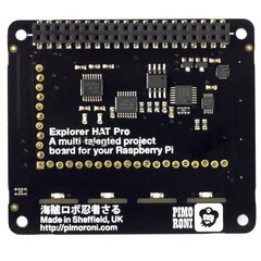 Explorer HAT Pro, Raspberry Pi 4B/3B+/3B/2B maketavimo plokštės priedėlis kaina ir informacija | Atviro kodo elektronika | pigu.lt