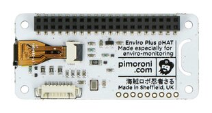 Enviro pHAT, temperatūros, drėgmės, slėgio, šviesos, dujų, ADC jutiklis su mikrofonu kaina ir informacija | Atviro kodo elektronika | pigu.lt