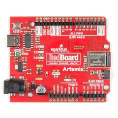 SparkFun RedBoard Artemis, mikrovaldiklio plokštė, SparkFun DEV-15444 kaina ir informacija | Atviro kodo elektronika | pigu.lt