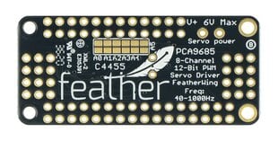 PWM variklio ir servo valdiklis, I2C 8 kanalų, PCA9685, priedėlis skirtas Feather, Adafruit 2928 цена и информация | Электроника с открытым кодом | pigu.lt