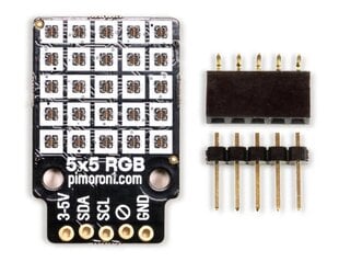 PiMoroni IS31FL3731, Matrix LED RGB 5x5 I2C kaina ir informacija | Atviro kodo elektronika | pigu.lt