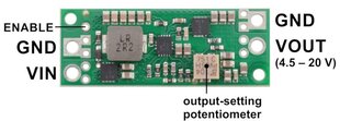 Step-Up įtampos reguliatorius Pololu U3V7015, reguliuojamas, 4.5-20V, 10A kaina ir informacija | Sodo technikos dalys | pigu.lt