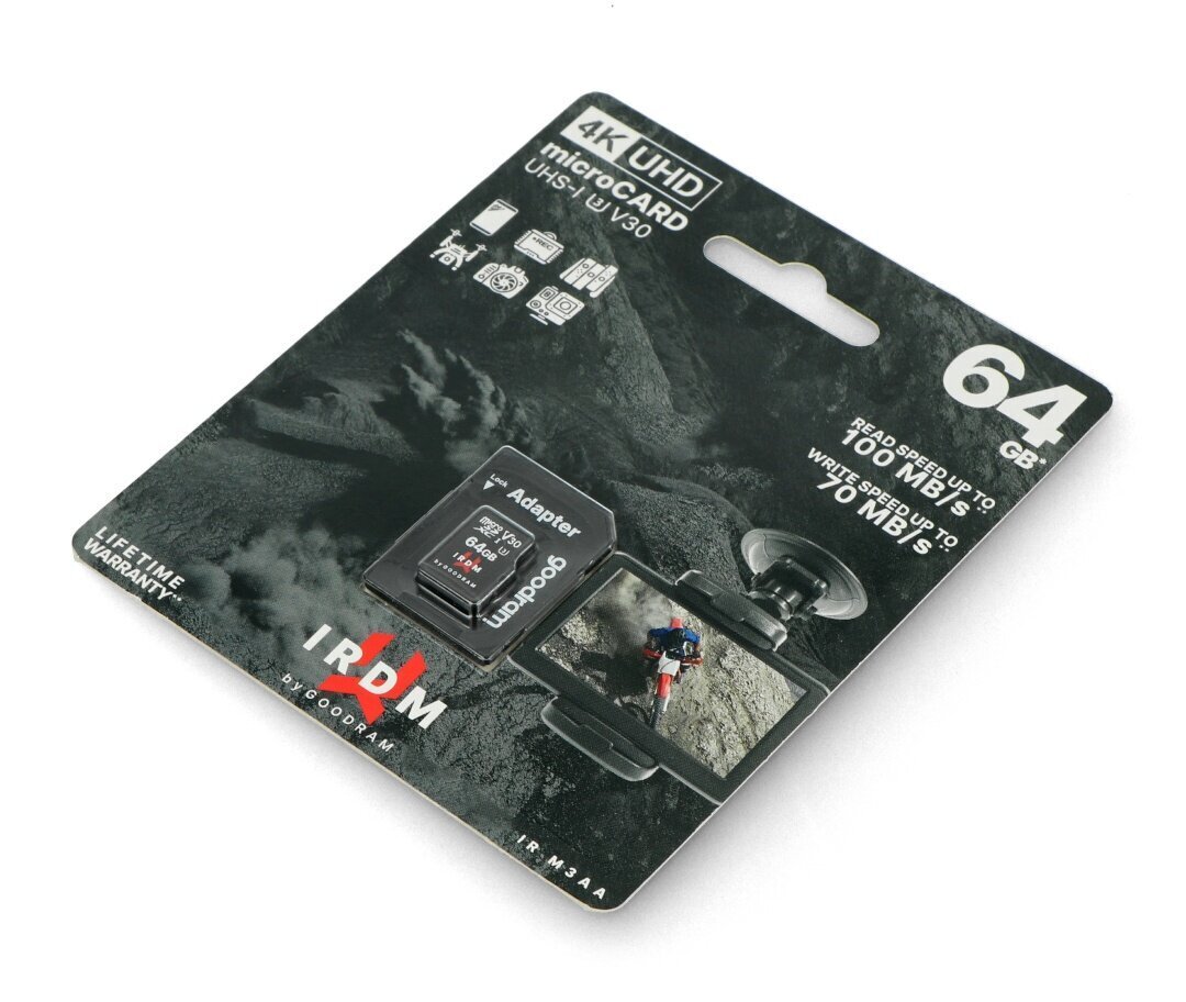Atminties kortelė Goodram, 64GB, 100MB microSD, IR-M3AA kaina ir informacija | Atminties kortelės telefonams | pigu.lt