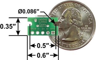 MicroUSB B tipo 5 kontaktų jungtis maketavimo plokštei, Pololu 2586 цена и информация | Электроника с открытым кодом | pigu.lt