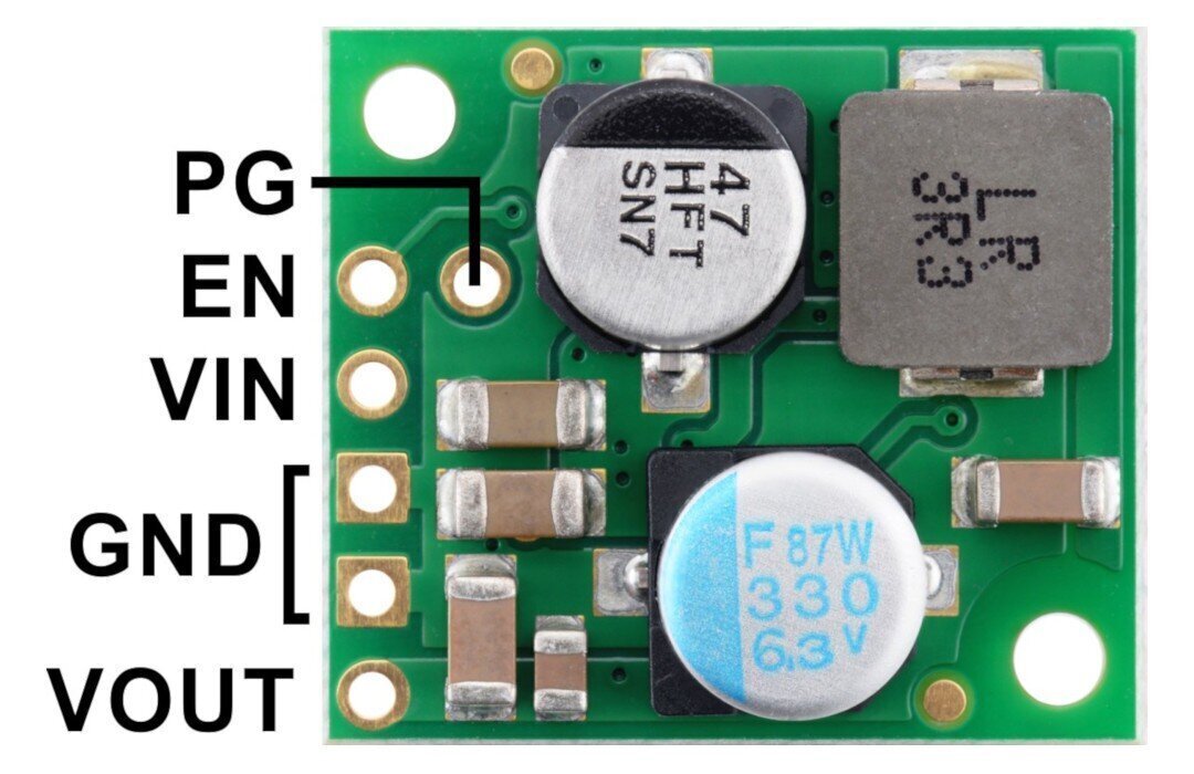 Step-Down įtampos keitiklis Pololu D36V28F5, 5V 3.2A kaina ir informacija | Sodo technikos dalys | pigu.lt