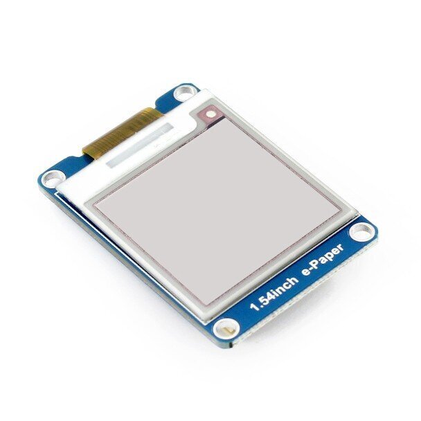 E-paper E-Ink (B) 1.54” 200x200px modulis su trijų spalvų SPI ekranu Waveshare kaina ir informacija | Atviro kodo elektronika | pigu.lt