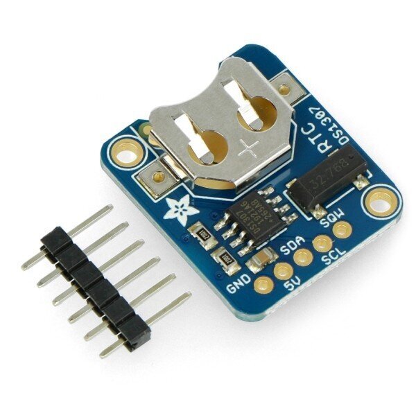 RTC DS1307 I2C, realaus laiko laikrodis, Adafruit 3296 kaina ir informacija | Atviro kodo elektronika | pigu.lt