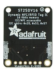 ST25DV16K, RFID žyma su Eeprom 16kb nepastoviąja I2C atmintimi STEMMA QT / Qwiic, Adafruit 4701 kaina ir informacija | Atviro kodo elektronika | pigu.lt