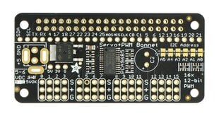 Servo Bonnet, 16 kanalų PWM I2C valdiklis, skirtas Raspberry Pi, Adafruit 3416 цена и информация | Электроника с открытым кодом | pigu.lt