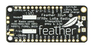 Radijo siųstuvas Feather 32u4 RFM95 LoRa Radio, 868MHz, Adafruit 3078 kaina ir informacija | Atviro kodo elektronika | pigu.lt