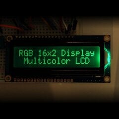 LCD ekranas 2x16 su baltais simboliais RGB + jungtys, Adafruit 399 kaina ir informacija | Monitoriai | pigu.lt