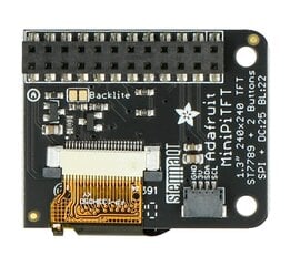 Mini PiTFT 1.3” 240x240 px ekranas kaina ir informacija | Atviro kodo elektronika | pigu.lt