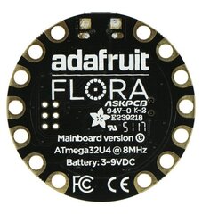 FLORA išmaniųjų drabužių valdiklis, suderinamas su Arduino, Adafruit 659 kaina ir informacija | Atviro kodo elektronika | pigu.lt