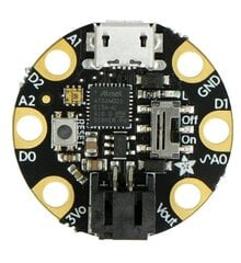 M0 GEMMA, miniatiūrinė platforma su 3.3 V mikrovaldikliu ATSAMD21E18, Adafruit 3501 цена и информация | Электроника с открытым кодом | pigu.lt