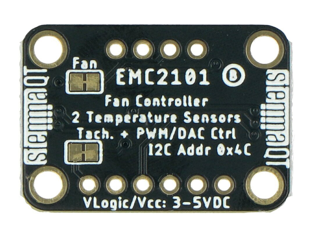 EMC2101, ventiliatoriaus ir I2C temperatūros valdiklis, STEMMA QT / Qwiic kaina ir informacija | Meteorologinės stotelės, termometrai | pigu.lt