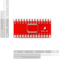 SSOP adapteris, DIP 28 kontaktų, SparkFun BOB-00500 kaina ir informacija | Atviro kodo elektronika | pigu.lt
