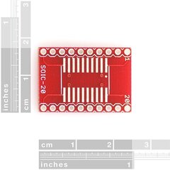 Adapteris SOIC į DIP 20 kontaktų, SparkFun BOB-00495 цена и информация | Электроника с открытым кодом | pigu.lt