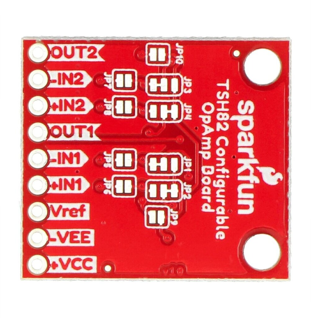 Konfigūruojama OpAmp plokštė, TSH82, SparkFun BOB-14874 kaina ir informacija | Mechaniniai įrankiai | pigu.lt