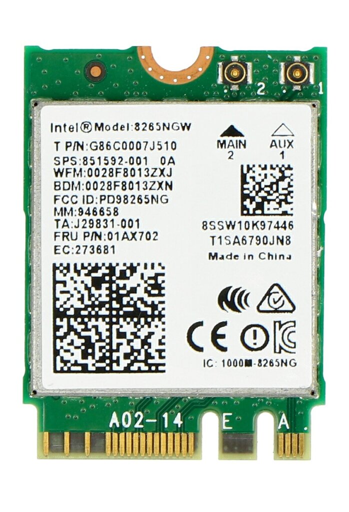 WiFi tinklo plokštė Intel 8265AC, skirta Nvidia Jetson Nano цена и информация | Atviro kodo elektronika | pigu.lt