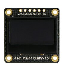 Vienspalvis OLED grafinis ekranas 128 x 64 px kaina ir informacija | Atviro kodo elektronika | pigu.lt