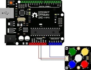 ADKeyboard v2, klaviatūros modulis su spalvotais mygtukais цена и информация | Электроника с открытым кодом | pigu.lt