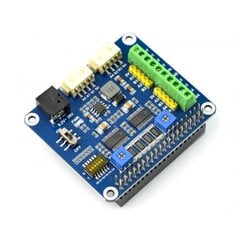 Žingsninio variklio valdiklis 28V/2.5A Raspberry Pi Waveshare 15669 dviejų kanalų цена и информация | Электроника с открытым кодом | pigu.lt