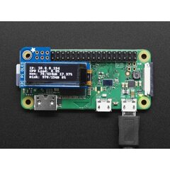 Adafruit PiOLED Ekranas Raspberry Pi Mikrokompiuteriui - I2C 0.9'' kaina ir informacija | Atviro kodo elektronika | pigu.lt