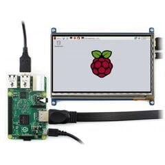 Varžinis jutiklinis ekranas Raspberry Pi mikrokompiuteriui - LCD TFT 7 цена и информация | Электроника с открытым кодом | pigu.lt