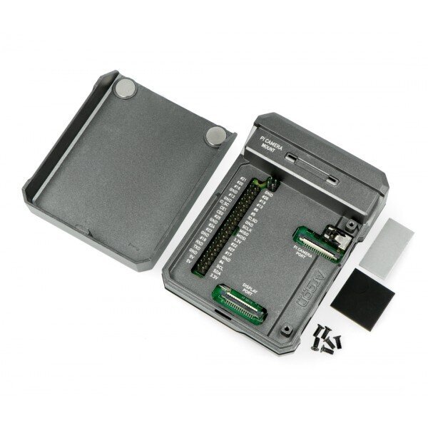 Raspberry Pi 4B aliumininė dėžutė Argon Neo - pilka цена и информация | Atviro kodo elektronika | pigu.lt
