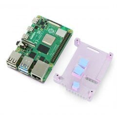 Raspberry Pi 4B aliumininis radiatorius - dėžutė violetinės spalvos цена и информация | Электроника с открытым кодом | pigu.lt