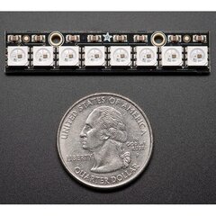 Adafruit NeoPixel Diodų juostelė - RGB LED 8xWS2812 5050 kaina ir informacija | Atviro kodo elektronika | pigu.lt