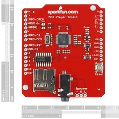 Arduino SparkFun MP3 grotuvo priedėlis kaina ir informacija | Atviro kodo elektronika | pigu.lt