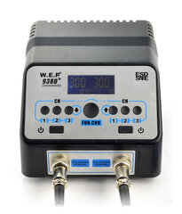 Litavimo stotelė WEP 938D+ 75W, 2 lituokliai kaina ir informacija | Mechaniniai įrankiai | pigu.lt