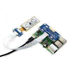 Waveshare E-paper E-Ink ekranas priedėlis Raspberry Pi mikrokompiuteriui - (D) 2.13" 212x104px kaina ir informacija | Atviro kodo elektronika | pigu.lt