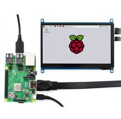Waveshare talpinis lietimui jautrus ekranas Raspberry Pi 3B+/3B/2B/Zero Mikrokompiuteriui - LCD IPS 7 kaina ir informacija | Atviro kodo elektronika | pigu.lt