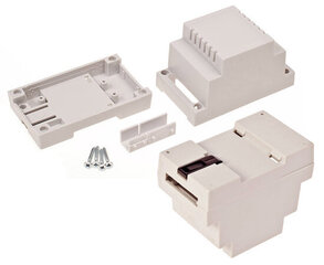 Plastikinė dėžutė Kradex Z102 ABS V0 šviesiai pilka montuojama ant DIN begelio 89x65x53mm kaina ir informacija | Atviro kodo elektronika | pigu.lt