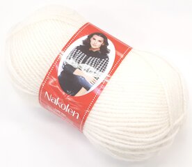 Нитки для вязания NAKO Nakolen, цвет белый 208BL цена и информация | Принадлежности для вязания | pigu.lt