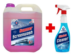 Vasarinis stiklų plovimo skystiss SwissOil, -2°C, 5L + Window Cleaner 0.5L kaina ir informacija | Autochemija | pigu.lt