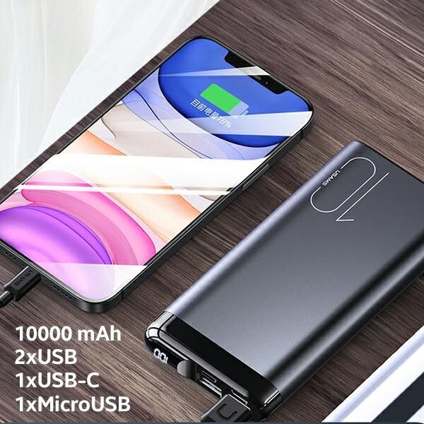 Usams 10KCD14801 10000mAh цена и информация | Atsarginiai maitinimo šaltiniai (power bank) | pigu.lt