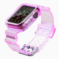 Силиконовый ремешок Fusion Light Set для Apple Watch 38 мм / 40 мм / 41 мм, красный цена и информация | Аксессуары для смарт-часов и браслетов | pigu.lt