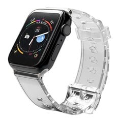 Fusion Light силиконовый ремешок для Apple Watch 42mm / 44mm / 45мм черный цена и информация | Аксессуары для смарт-часов и браслетов | pigu.lt
